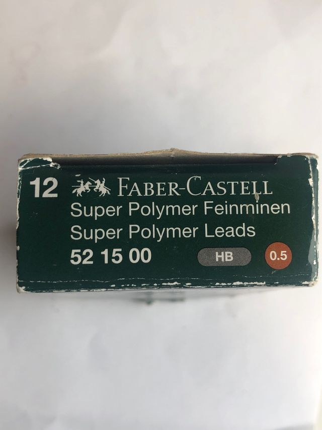 FABER CASTELL 12 Tubos de minas 0,5 HB