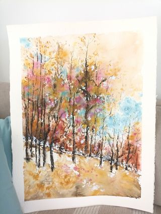 Acuarela original grande. Oportunidad. Regalo. Ofe