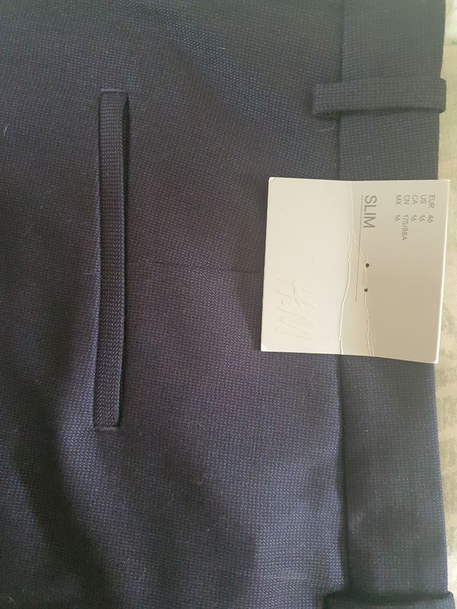 Pantalon pinzan azul marino