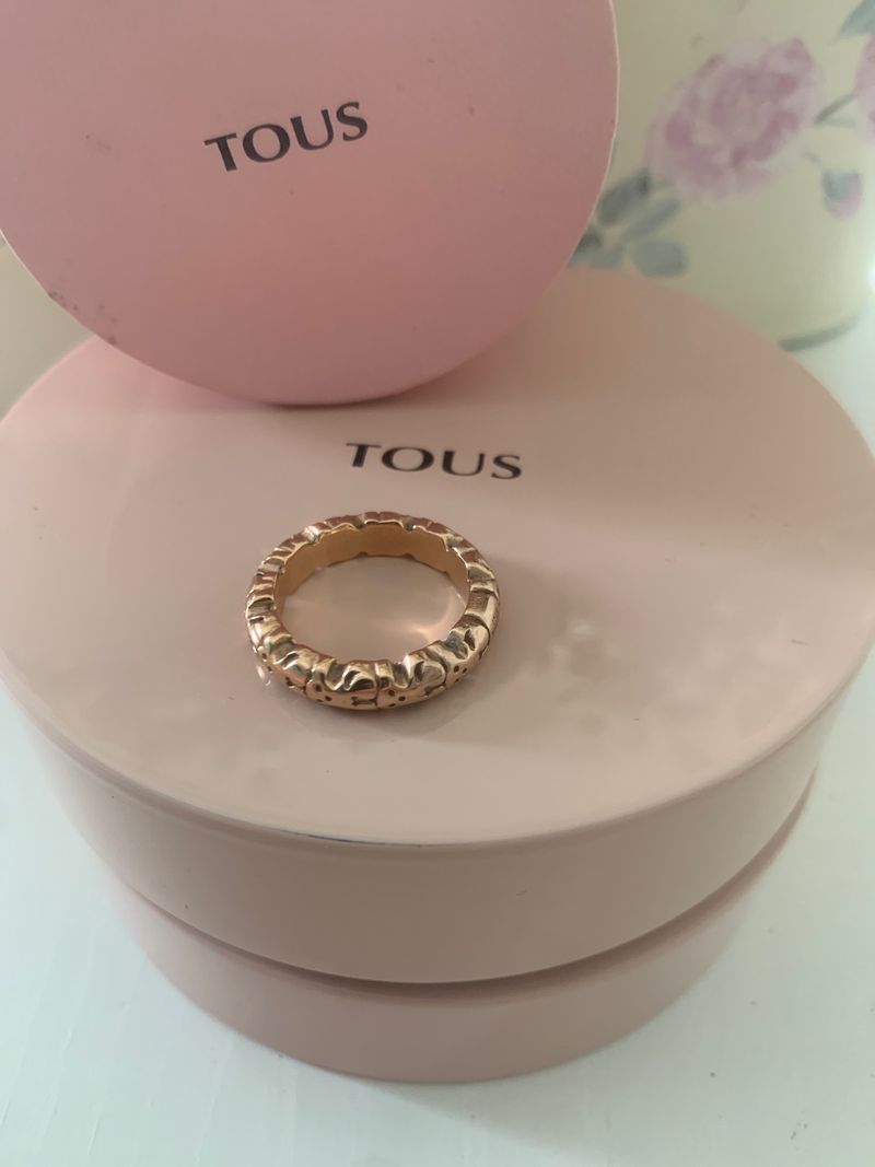 Jewelry Anillos Oro Rosa Tous Rose Vermeil Silver Ring With