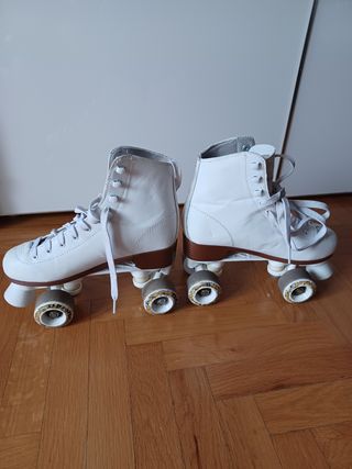 Patines paralelo blancos