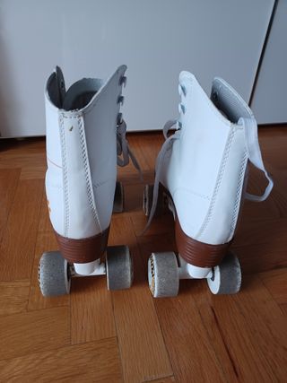 Patines paralelo blancos