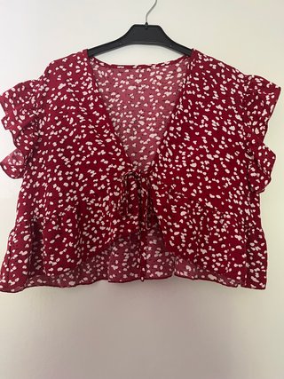 Espectacular top estampado de SHEIN