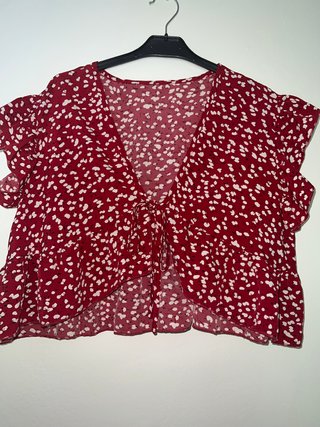 Espectacular top estampado de SHEIN