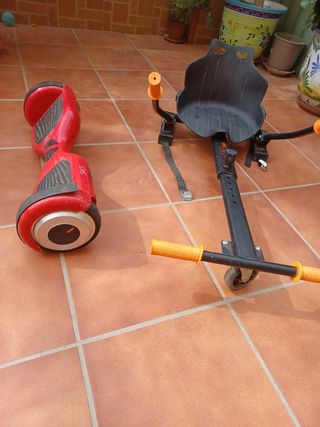 Patin electrico y silla acoplada