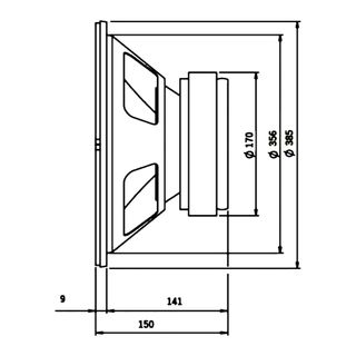 SUBWOOFER 15" 8 OHMIOS 500W RMS NUEVO.