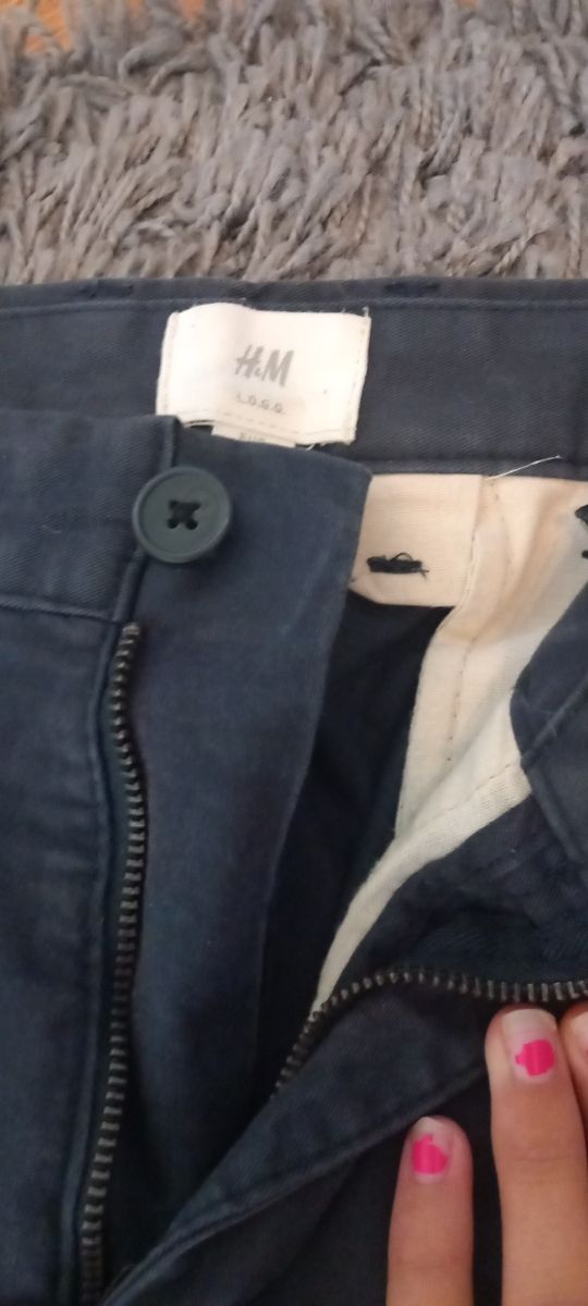 Pantalon largo h&m azul marino