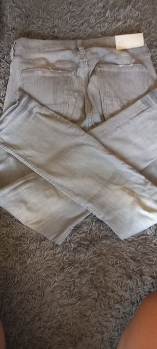 Pantalon largo h&m gris