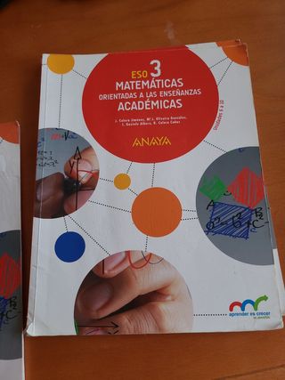 Libro Matemáticas 3 ESO 