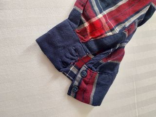 Camisa de cuadros roja/azul unisex Atmosphere T.L.