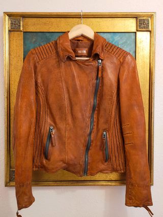 Chaqueta de cuero Freaky Nation, 40%REBAJA,nueva