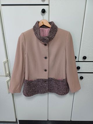 CHAQUETÓN EN ROSA PALO 