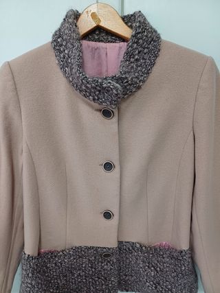 CHAQUETÓN EN ROSA PALO 
