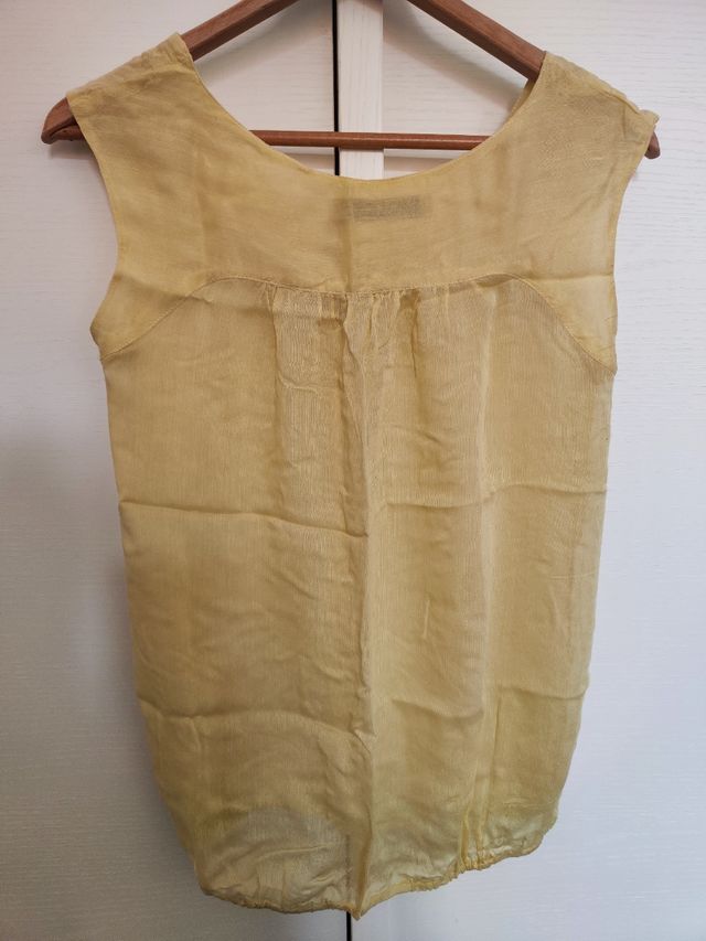 Canotta gialla Zara Basic tg S