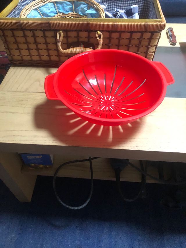 Cesta camping mimbre.