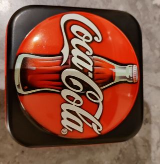 Pluma y caja en forma de botella Coca Cola vintage