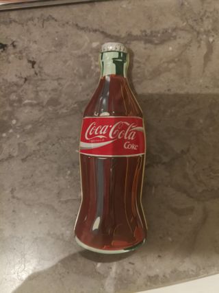 Pluma y caja en forma de botella Coca Cola vintage