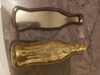 Pluma y caja en forma de botella Coca Cola vintage