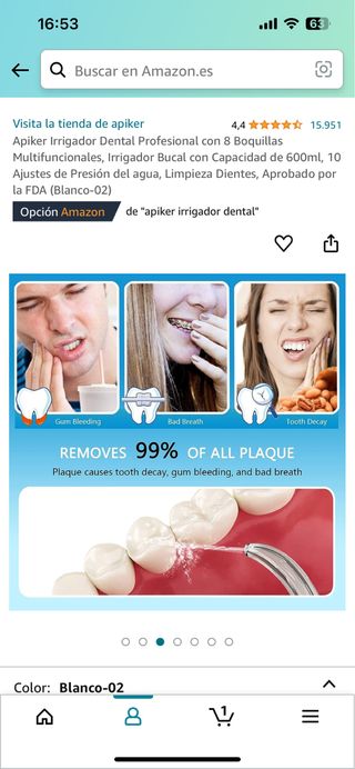 irrigador dental SIN USAR NUEVO!