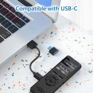 Grabadora de Voz de 64Gb con batería y Pantalla