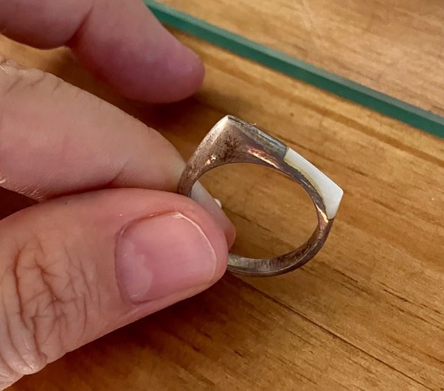 Anillo de plata y nácar ARES