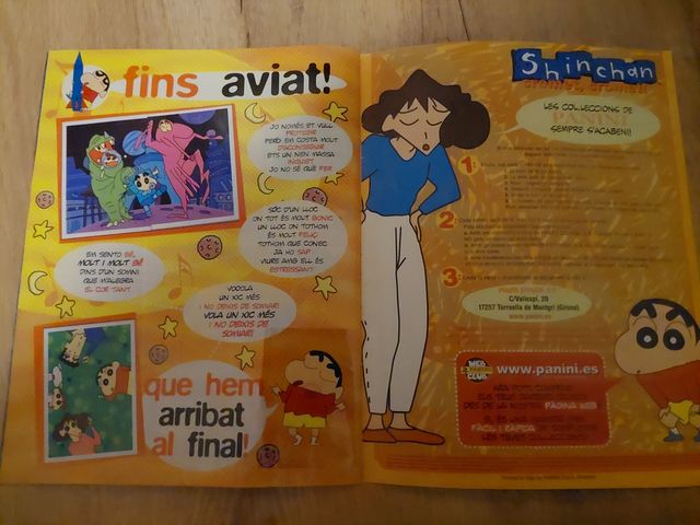 Àlbum cromos Shin Chan complet.