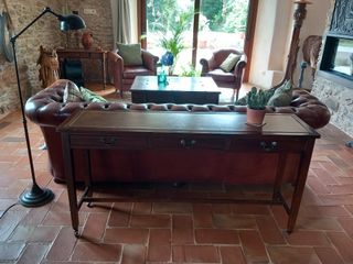 Chesterfield Sofa plus 1 Silla, de cuero