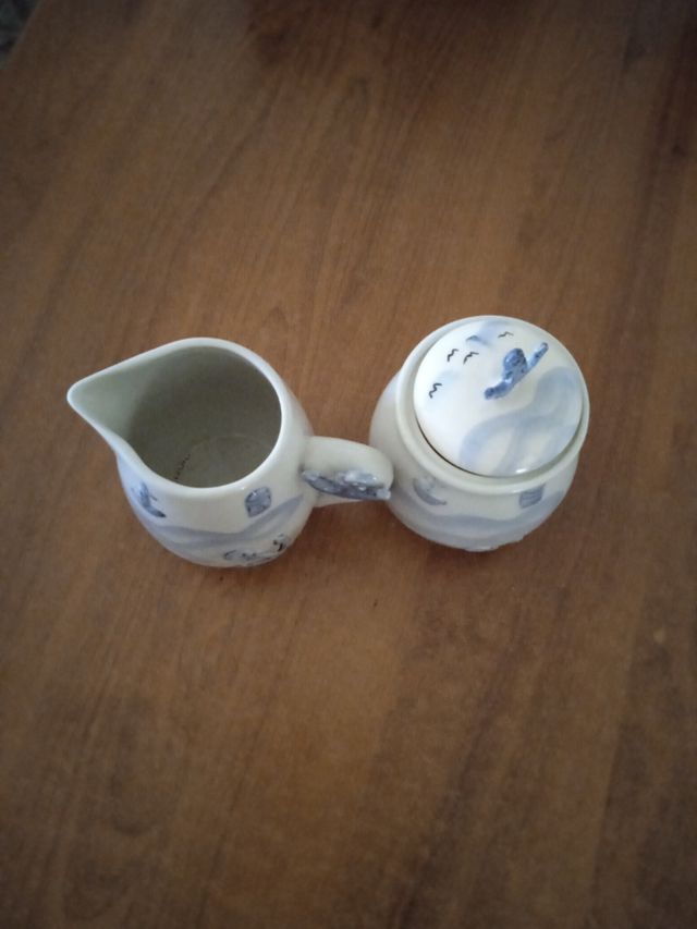 Set zuccheriera e lattiera in ceramica