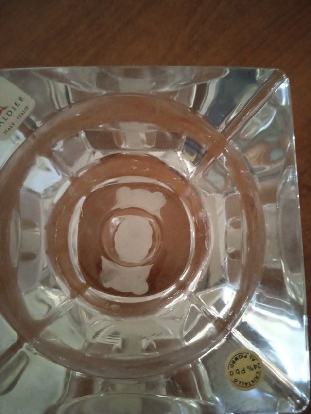 Porta candela profumata in cristallo