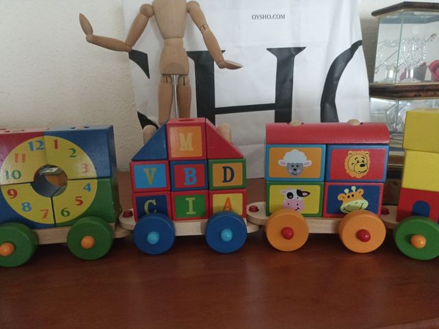 Tren madera juguete