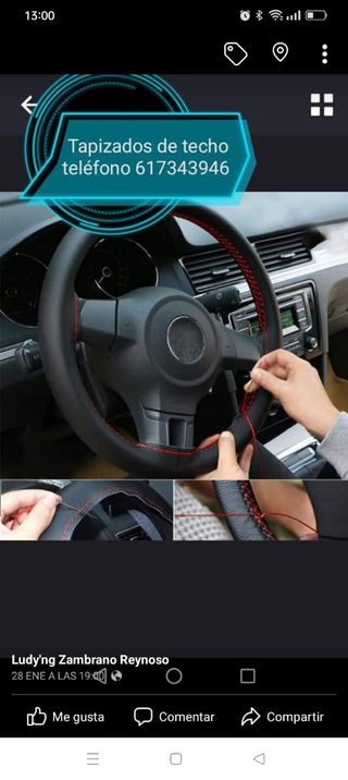 Tapizado de techo de coche