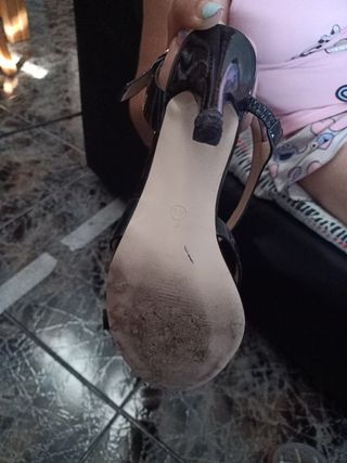 Sandalias de tacón negras