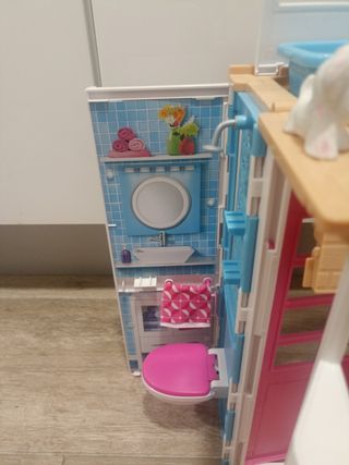 Casa de Barbie Plegable,bañera convertible en cama
