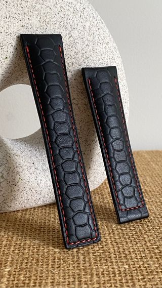 Correa de piel negra Tag Heuer Mario Kart