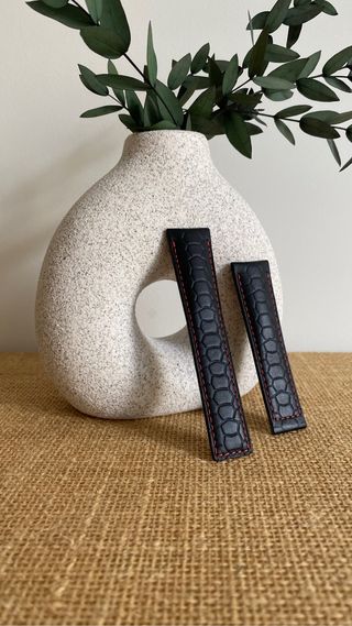 Correa de piel negra Tag Heuer Mario Kart