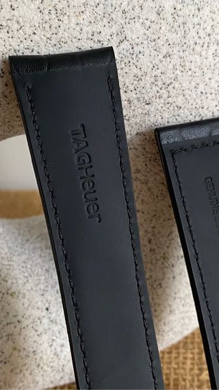 Correa de piel negra Tag Heuer Mario Kart