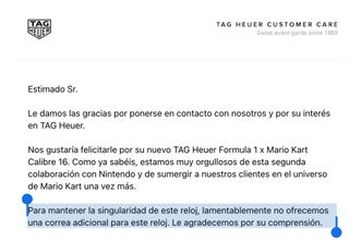 Correa de piel negra Tag Heuer Mario Kart
