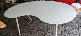 Mesa de oficina-escritorio de cristal