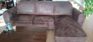 TAVOLO+DIVANO REVERSIBILE 3/4 POSTI IN MICROFIBRA