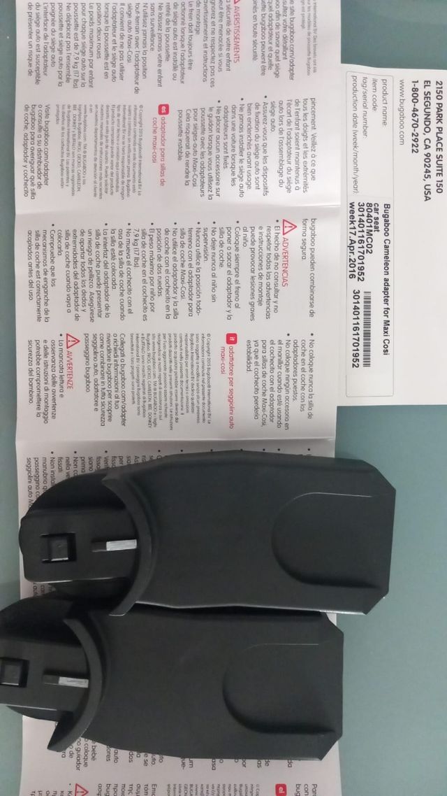 Adaptador masicosi para Bugaboo