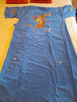 Kimono seda original bordado