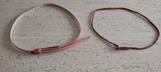 Cinturón rosa niña y otro