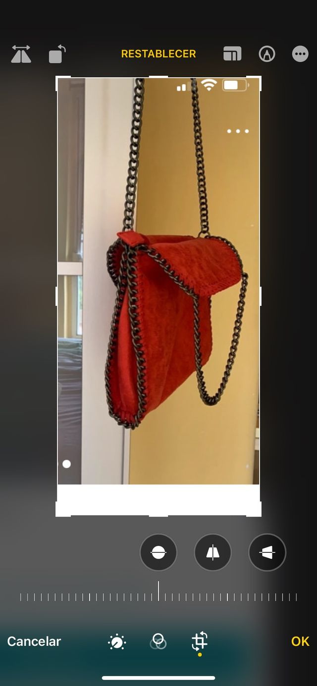bolso rojo serraje