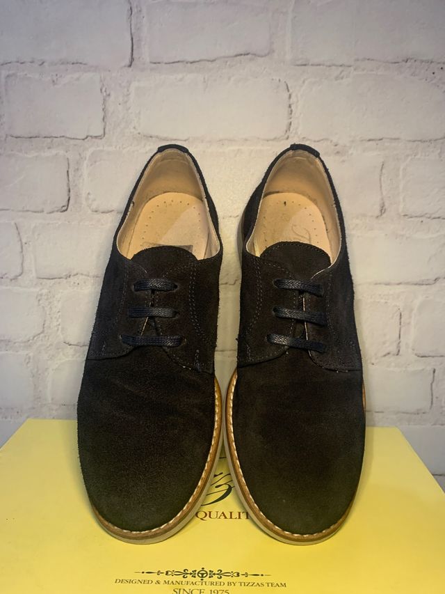 Zapato azul marino de ante Tizzas t35