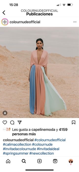 vestido fiesta colour nude