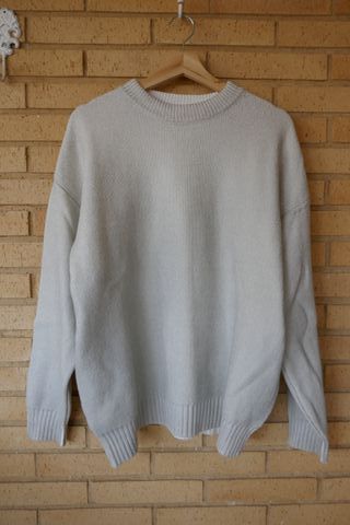 Jersey oversize plateado unisex