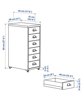 Helmer cajonera de IKEA con ruedas