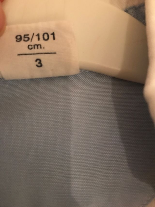 Camisa blanca talla 3 años