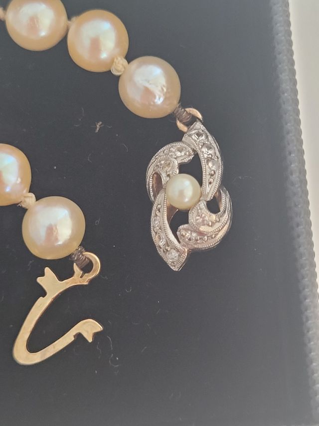 Collar vintage de perlas Akoya