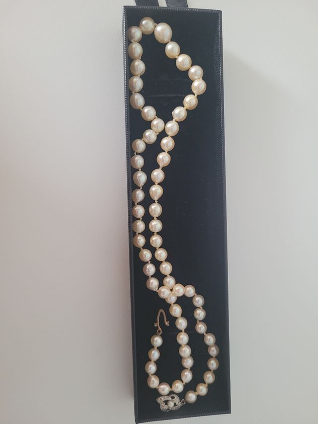 Collar vintage de perlas Akoya